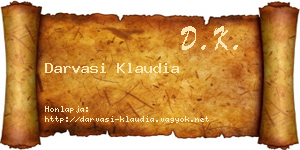 Darvasi Klaudia névjegykártya